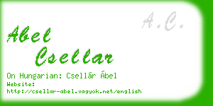 abel csellar business card